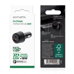 Car Charger VoltRoad Ultimate 83W with PD and QC black - Image 4