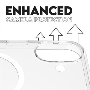 CARE Flagship case with White MagSafe iPhone 16 Plus, Transparent - Image 4