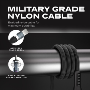 STATIK Statik 360 Pro, Universal Magnetic Charging Cable, 1m, Black - Image 4