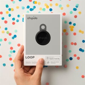 Chipolo LOOP – Rechargeable Bluetooth Tracker with Silicone Loop for iOS & Android, Charcoal - Image 4