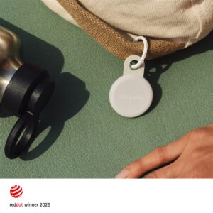 Chipolo LOOP – Rechargeable Bluetooth Tracker with Silicone Loop for iOS & Android, Chalk - Image 3