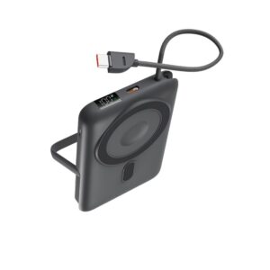 Ksix Magnetic Power Bank 10000 mAh, 22.5W for iPhone and Apple watch, Grey - Image 4