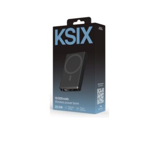 Ksix Magnetic Powerbank 10000 mAh 22,5W, Black