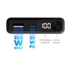 Ksix Magnetic Powerbank 10000 mAh 22,5W, Black - Image 3