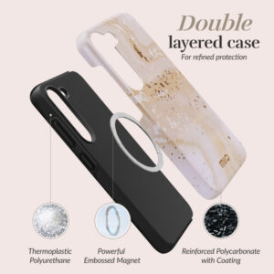 MIO Gold Marble Magsafe Compatible for Samsung A55 5G - Image 3