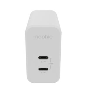 mophie Wall Adapter USB-C PD DUAL 67W GAN EU (2xUSBC) White - Image 2
