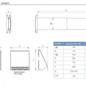 Sieninis mini rekuperatorius Aerauliqa Quantum HR 100 - Image 4