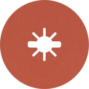 Šlifavimo diskas BOSCH Expert R782 Prisma Ceramic X-LOCK Fibre Disc, 125mm, 22,23mm, G120. - Image 2