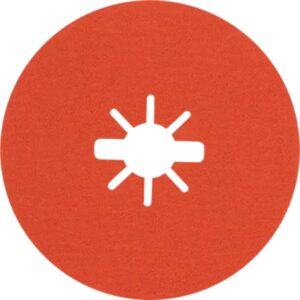 Šlifavimo diskas BOSCH Expert R782 Prisma Ceramic X-LOCK Fibre Disc, 125mm, 22,23mm, G80. - Image 2