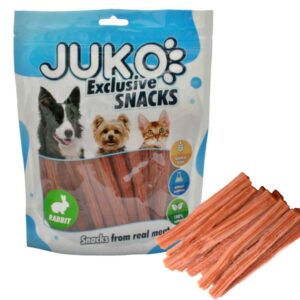 JUKO Skanėstai Snacks Rabbit Spiral Stick 12 cm su triušiena, 250 g, 1 vnt.