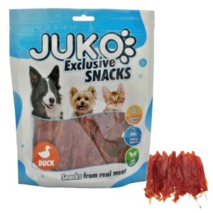 JUKO skanėstas Snacks Duck Soft crystal jerky antienos juostelės, 250 g, 1 vnt.