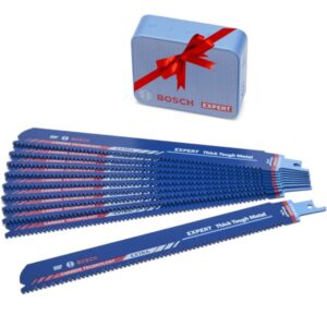 Tiesinio pjūklo pjūkleliai BOSCH Thick Tough Metal S1155 CHC, 10 vnt. su priedu