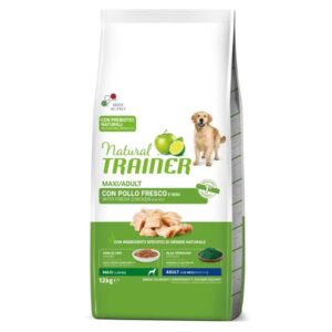 Natural Trainer Adult Maxi su vištiena sausas pašaras šunims, 12 kg
