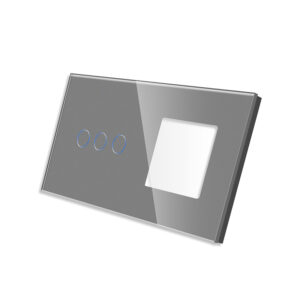 Tripolis sensorinis dangtelis su vienviečiu rėmeliu Feelspot, pilkas - Image 2