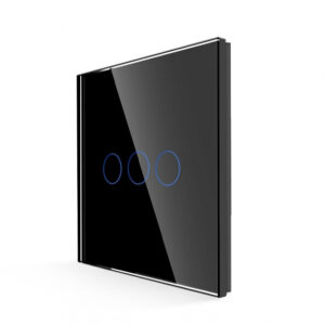 Tripolis sensorinis jungiklio dangtelis Feelspot, juodas, 86x86mm - Image 3