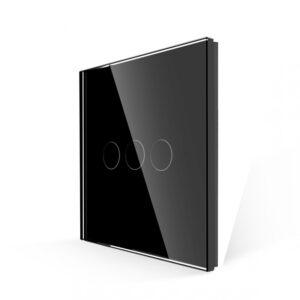 Tripolis sensorinis jungiklio dangtelis Feelspot, juodas, 86x86mm - Image 2