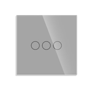 Tripolis sensorinis jungiklio dangtelis Feelspot, pilkas, 86x86mm