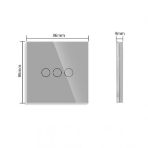 Tripolis sensorinis jungiklio dangtelis Feelspot, pilkas, 86x86mm - Image 4