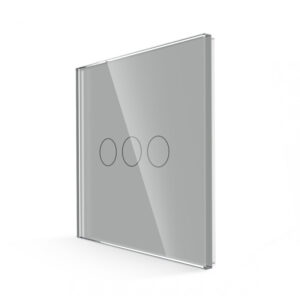 Tripolis sensorinis jungiklio dangtelis Feelspot, pilkas, 86x86mm - Image 2