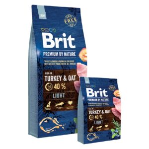 Brit Premium by Nature Light - sausas šunų maistas - Obuolys, Viščiukas, Kukurūzas, Kalakutiena  15 kg