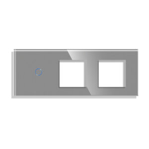 Vienpolis sensorinis dangtelis su dviviečiu rėmeliu Feelspot, pilkas