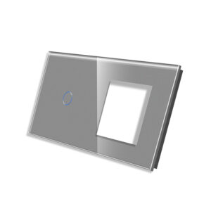 Vienpolis sensorinis dangtelis su vienviečiu rėmeliu Feelspot, pilkas - Image 2