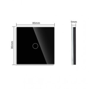 Vienpolis sensorinis jungiklio dangtelis Feelspot, juodas, 86x86mm - Image 4