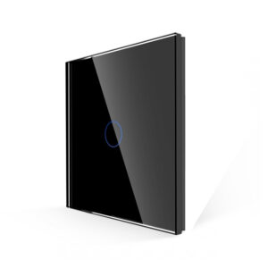 Vienpolis sensorinis jungiklio dangtelis Feelspot, juodas, 86x86mm - Image 2