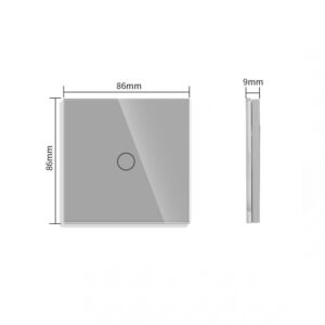 Vienpolis sensorinis jungiklio dangtelis Feelspot, pilkas, 86x86mm - Image 3