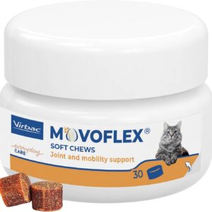 Virbac MOVOFLEX Joint Supplement for Cats Supports Joints & Mobility Fast-Acting Tasty Chews 30 Chews