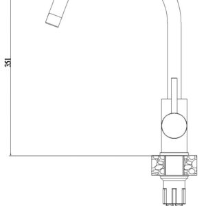 Virtuvinis maišytuvas Alveus ELZA G05M juoda metalic, 2090305 - Image 2