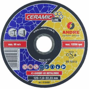 ANDRE METALO PJOVIMO DISKAS 125 x 1,6mm METAL/INOX CERAMIC LINE X46QBF