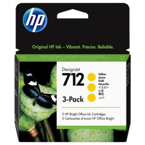 HP 3ED79A ink cartridge No. 712, yellow, 3 pack