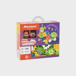 „Marioinex Mini Waffle – City“ konstruktoriaus kaladėlės: šiukšliavežis, 148 elementų