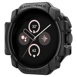 Spigen Rugged Armor, matinės juodos spalvos - Google Pixel Watch 3/2/1 (41mm)