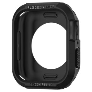 Spigen Rugged Armor, juodos spalvos - Apple Watch 45mm/44mm - Image 3