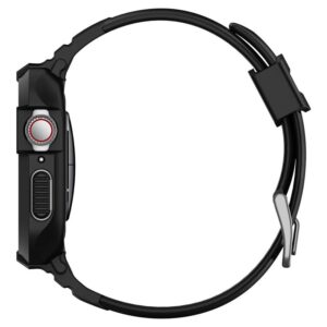 Spigen Rugged Armor "Pro" Apple Watch 4 / 5 / 6 / 7 / 8 / SE (44 / 45mm) juodos spalvos - Image 11