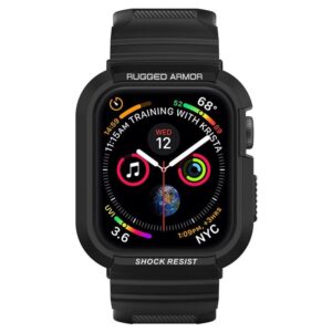 Spigen Rugged Armor "Pro" Apple Watch 4 / 5 / 6 / 7 / 8 / SE (44 / 45mm) juodos spalvos - Image 16