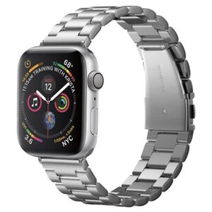 Spigen Modern Fit apyrankė Apple Watch 4 / 5 / 6 / 7 / 8 / 9 / SE / Ultra (42 / 44 / 45 / 49 mm) sidabro spalvos - Image 10