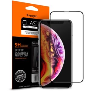 Spigen Glass FC HD 1 Pack, juodos spalvos - Apple iPhone 11 Pro Max/Apple iPhone XS Max