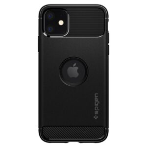 Spigen Rugged Armor, juodos spalvos - Apple iPhone 11 - Image 3