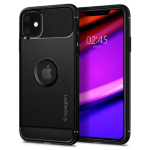 Spigen Rugged Armor, juodos spalvos - Apple iPhone 11