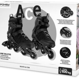 Riedučiai Spokey Ace 944694, juodi, 41 - Image 2