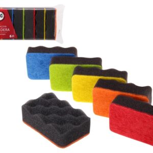 Kempinė valymui, įvairių spalvų, 6 vnt.