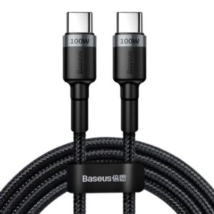 Laidas BASEUS USB Type C M, USB Type C M, 2m, juodas