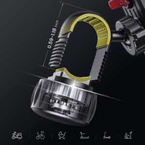 Tech-Protect V6 UNIVERSALUS DVIRAČIO IR MOTOCIKLO LAIKIKLIS JUODAS - Image 10