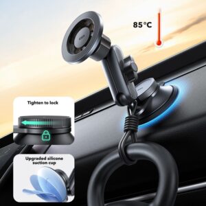 ESR OmniLock Magnetic MagSafe Dashboard car mount juodos spalvos - Image 8