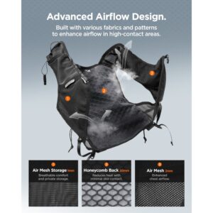 Spigen A721 Dynamic Shield Running Vest Active (M-L) + Soft Flask juodos spalvos - Image 10