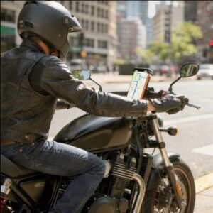 Tech-Protect V6 UNIVERSALUS DVIRAČIO IR MOTOCIKLO LAIKIKLIS JUODAS - Image 12