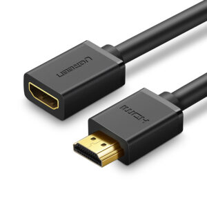 Ugreen HD107 10141 HDMI (Male) - HDMI (Female) 4K kabelis 1m - juodos spalvos